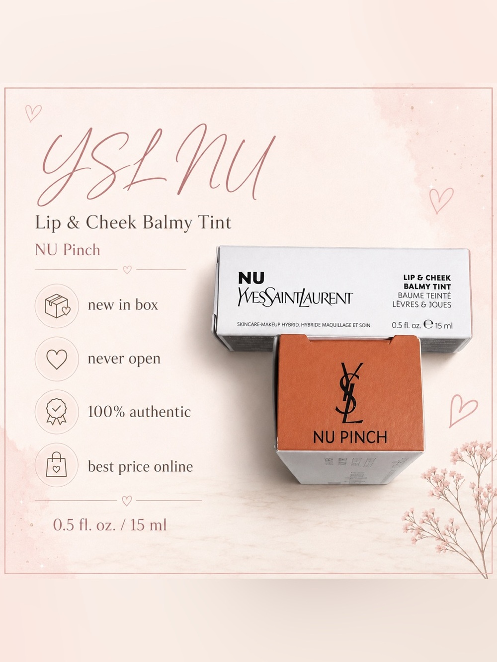 Yves Saint Laurent NU Lip & Cheek Balmy Tint - Peachy Nude